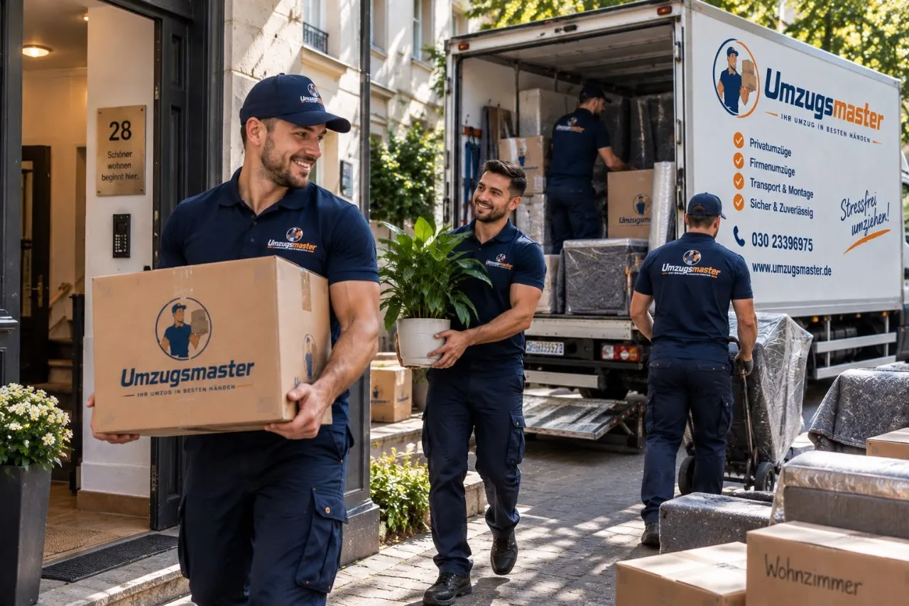 Ausgelegter Bodenschutz und gepolsterter Türrahmen im Treppenhaus